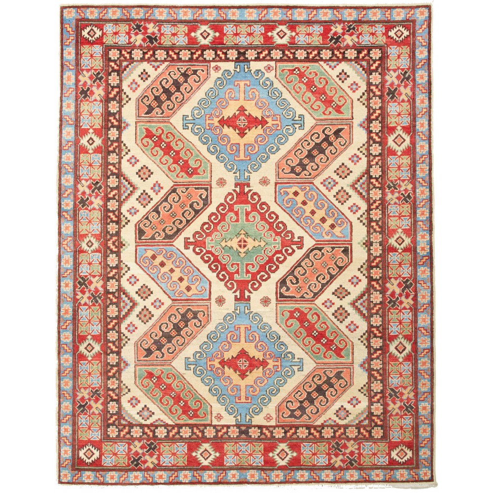 Tappeto Kazak Pakistan marrone rosso 157x201 Tappeto Kazak Pakistan marrone rosso 157x201