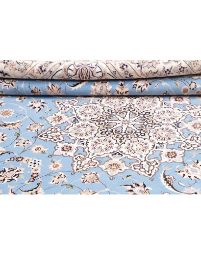 Tappeto Nain 6La Persia bianco blu 186x255
