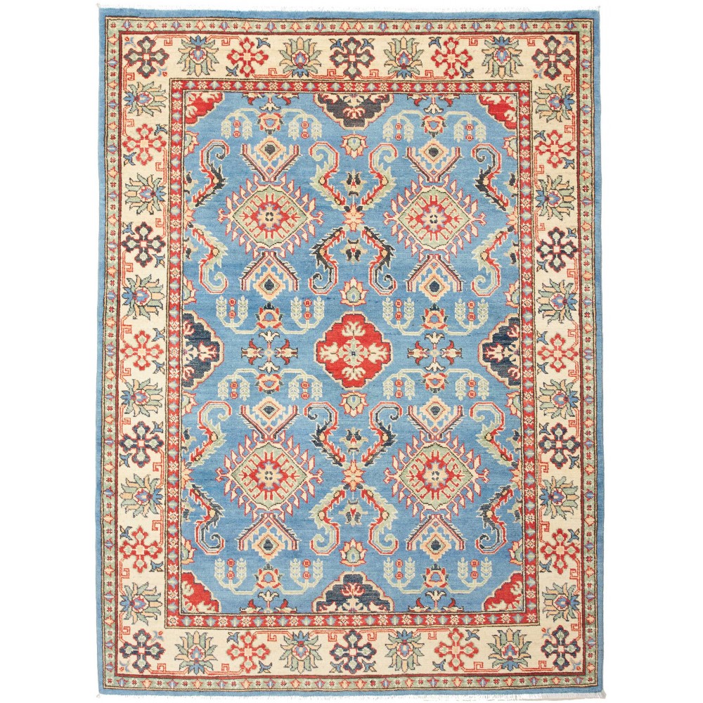 Tappeto Kazak Pakistan beige grigio 151x206 Tappeto Kazak Pakistan beige grigio 151x206