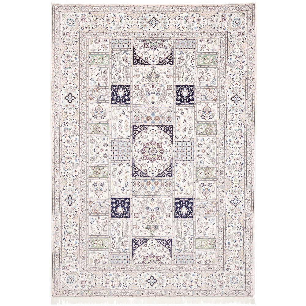 Tappeto Nain 6La Persia bianco grigio 206x295