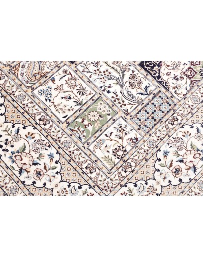 Tappeto Nain 6La Persia bianco grigio 206x295