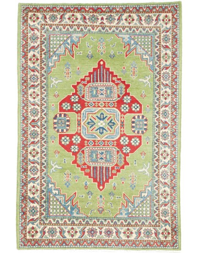 Tappeto Kazak Afghanistan azzurro 96x147