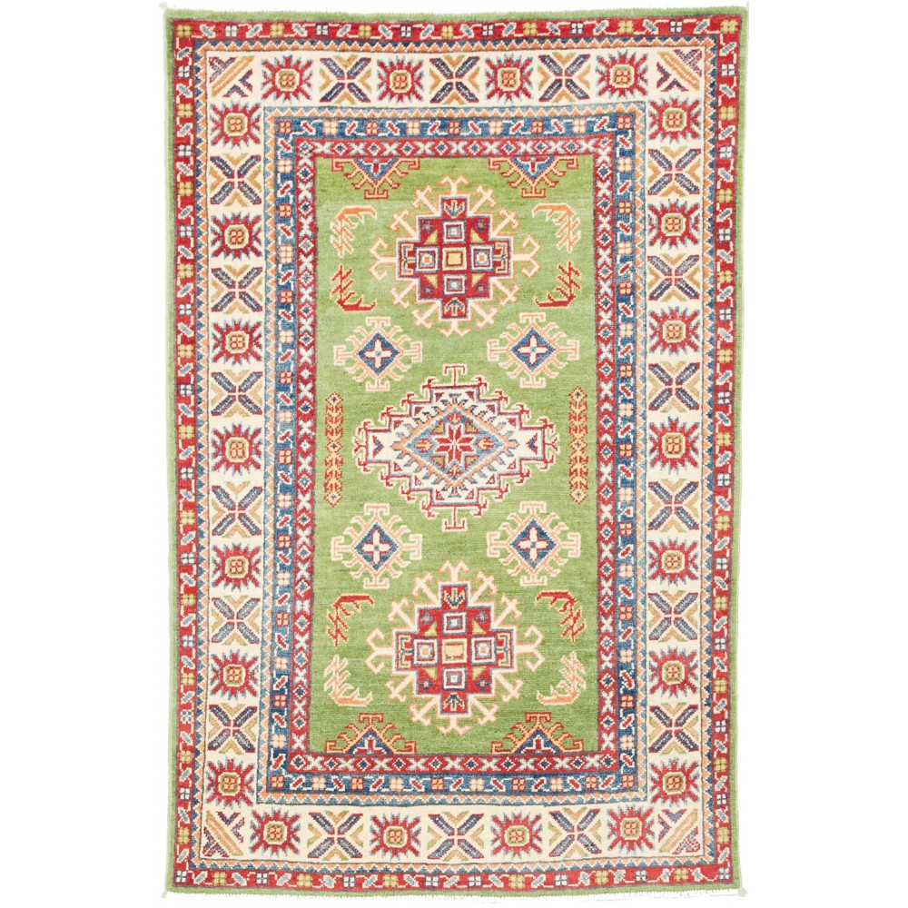 Tappeto Kazak Afghanistan marrone rosso 97x153 Tappeto Kazak Afghanistan marrone rosso 97x153