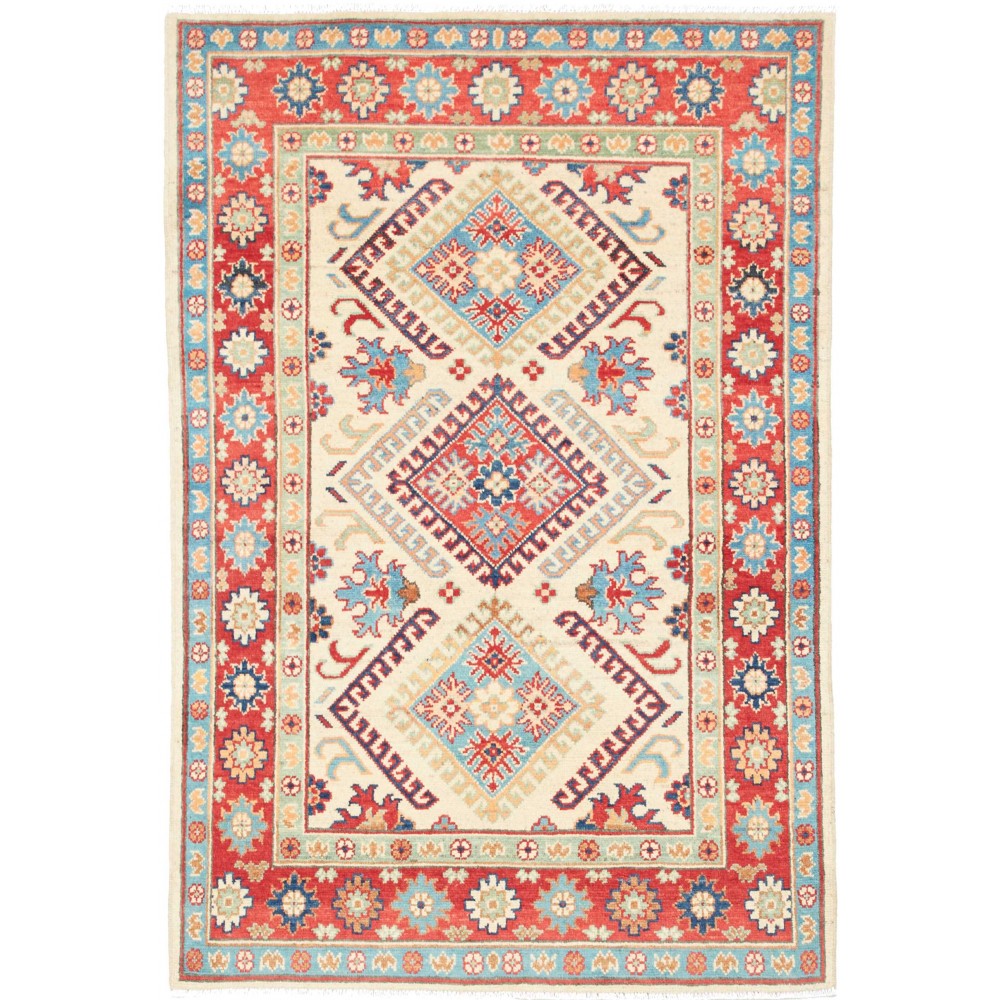 Tappeto Kazak Pakistan giallo rosso 101x152 Tappeto Kazak Pakistan giallo rosso 101x152