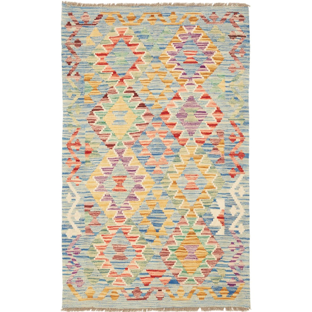 Tappeto Kilim Afghanistan beige arancione 80x128