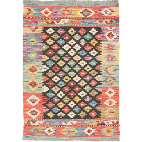 Tappeto Kilim Afghanistan marrone grigio 80x111