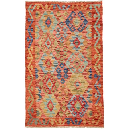 Tappeto Kilim Afghanistan arancione grigio 82x134