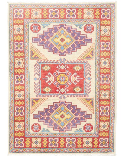 Tappeto Kazak Pakistan beige rosso 84x120