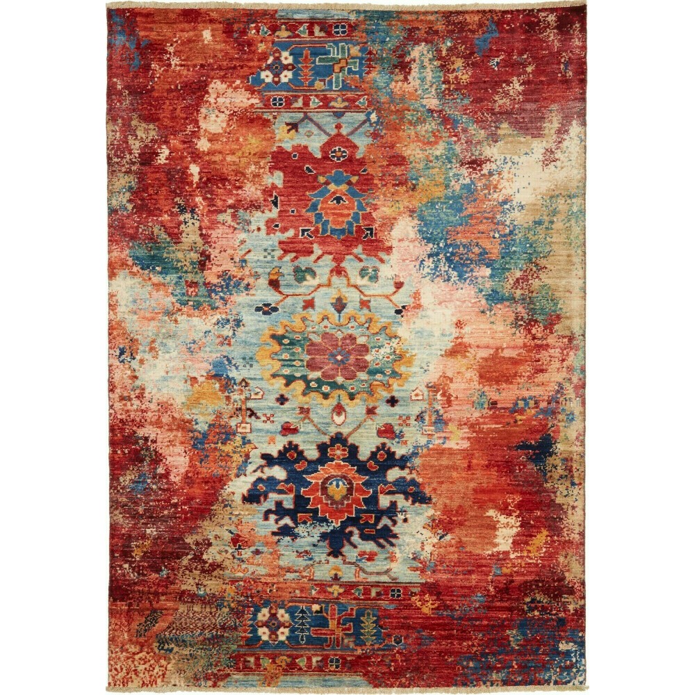 Tappeto Mona Pakistan rosso marrone 122x176