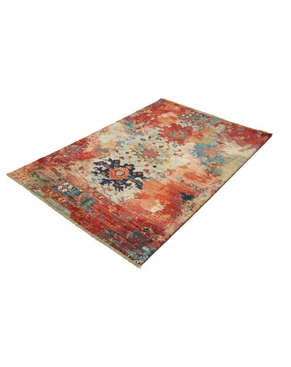 Tappeto Mona Pakistan rosso marrone 122x176