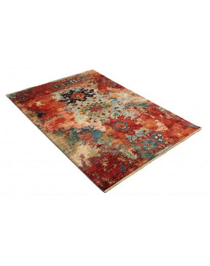 Tappeto Mona Pakistan rosso marrone 122x176