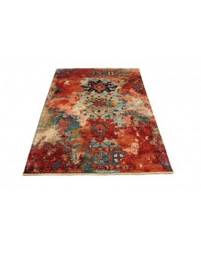 Tappeto Mona Pakistan rosso marrone 122x176