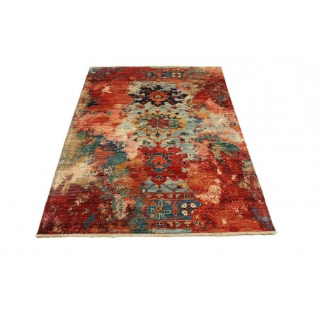 Tappeto Mona Pakistan rosso marrone 122x176