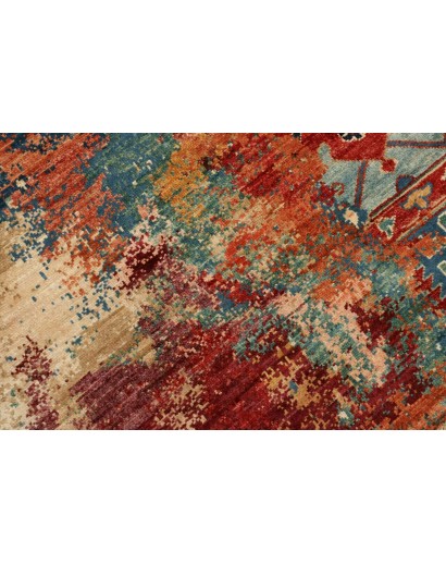 Tappeto Mona Pakistan rosso marrone 122x176