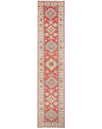 Tappeto Kazak Pakistan beige rosso 81x402