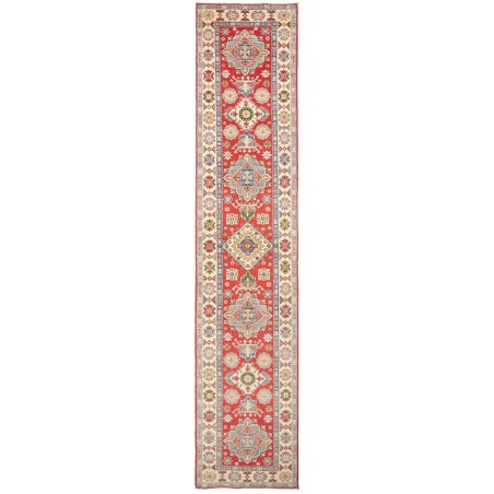 Tappeto Kazak Pakistan beige rosso 81x402