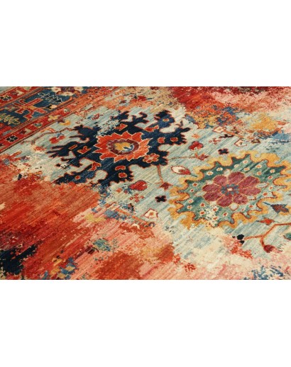 Tappeto Mona Pakistan rosso marrone 122x176