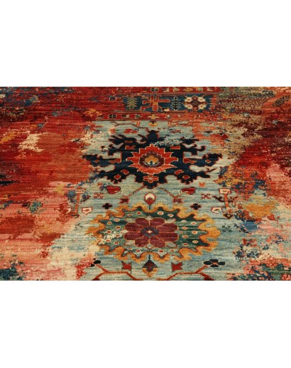 Tappeto Mona Pakistan rosso marrone 122x176