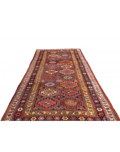 Tappeto azzurro giallo 150x322