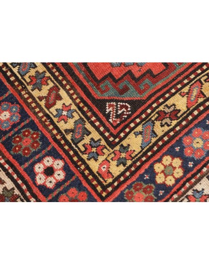 Tappeto azzurro giallo 150x322