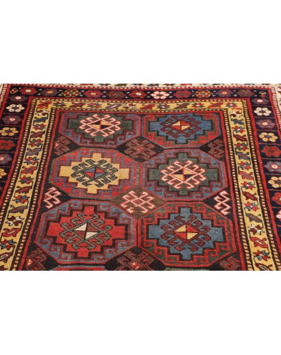 Tappeto azzurro giallo 150x322