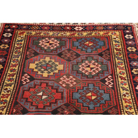 Tappeto azzurro giallo 150x322