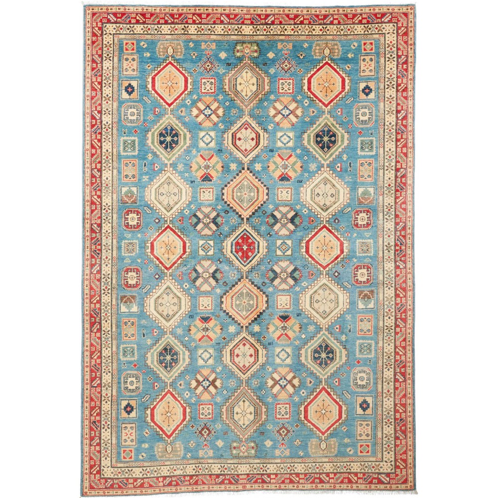 Tappeto Kazak Afghanistan azzurro 197x291 Tappeto Kazak Afghanistan azzurro 197x291