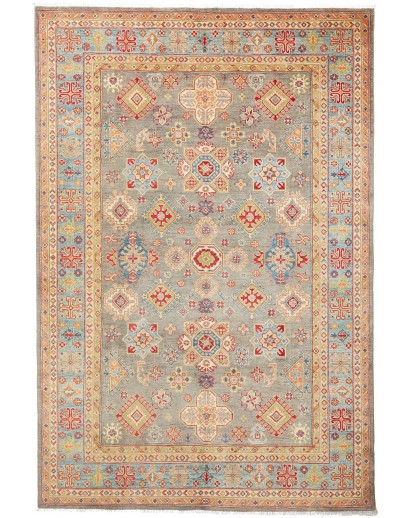 Tappeto Kazak Afghanistan marrone bianco 196x290