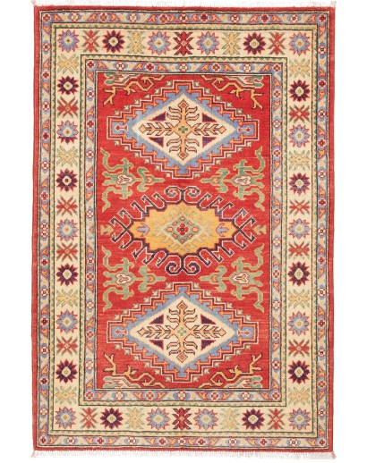 Tappeto Kazak Pakistan marrone rosso 102x150