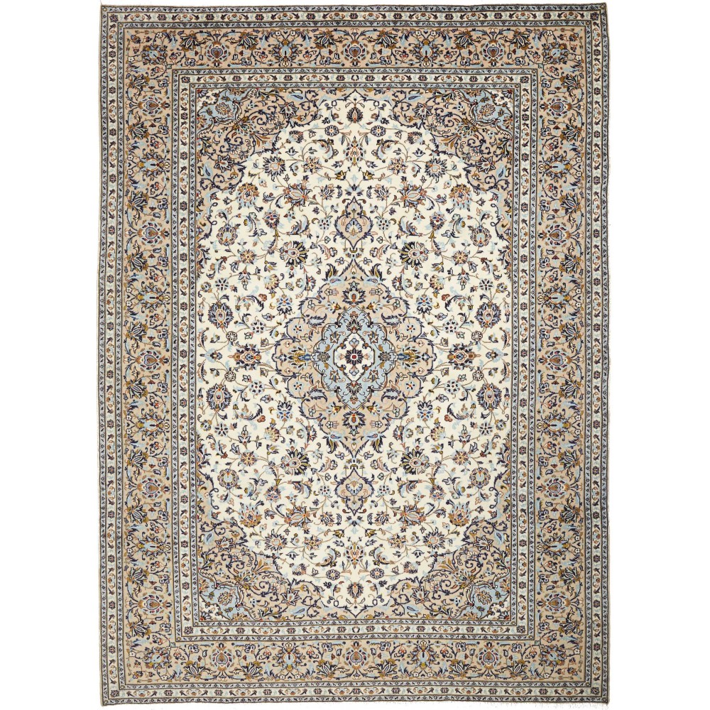 Tappeto Kashan Persia beige grigio 247x340 Tappeto Kashan Persia beige grigio 247x340