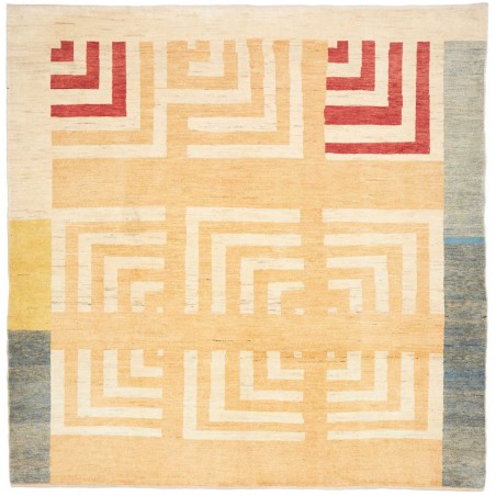 Tappeto Gabbeh Fine Persia giallo bianco 225x225