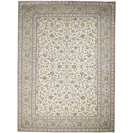 Tappeto Kashan Persia bianco grigio 298x404
