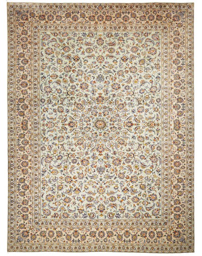 Tappeto Kashan Persia bianco marrone 305x407