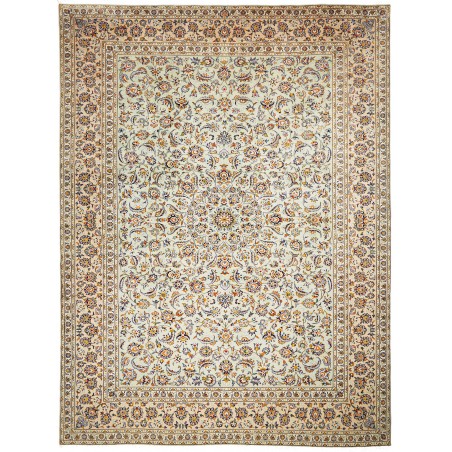 Tappeto Kashan Persia bianco marrone 305x407