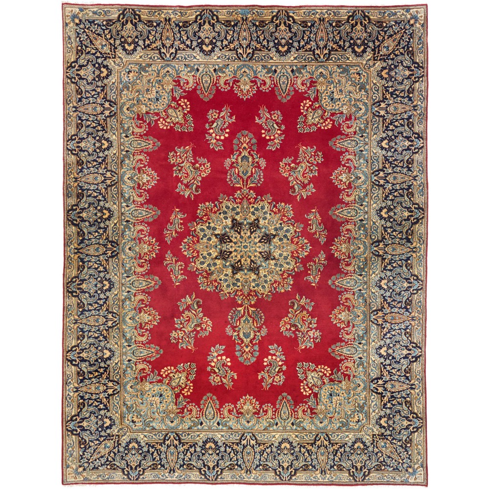 Tappeto Kerman Persia bianco giallo 235x316
