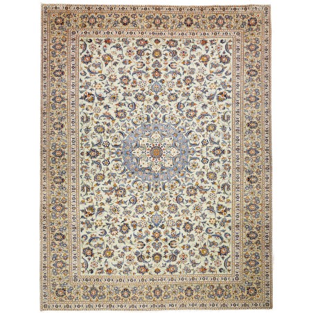 Tappeto Kashan Persia bianco grigio 305x407