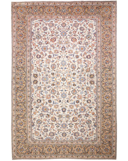 Tappeto Kashan Persia beige grigio 244x370