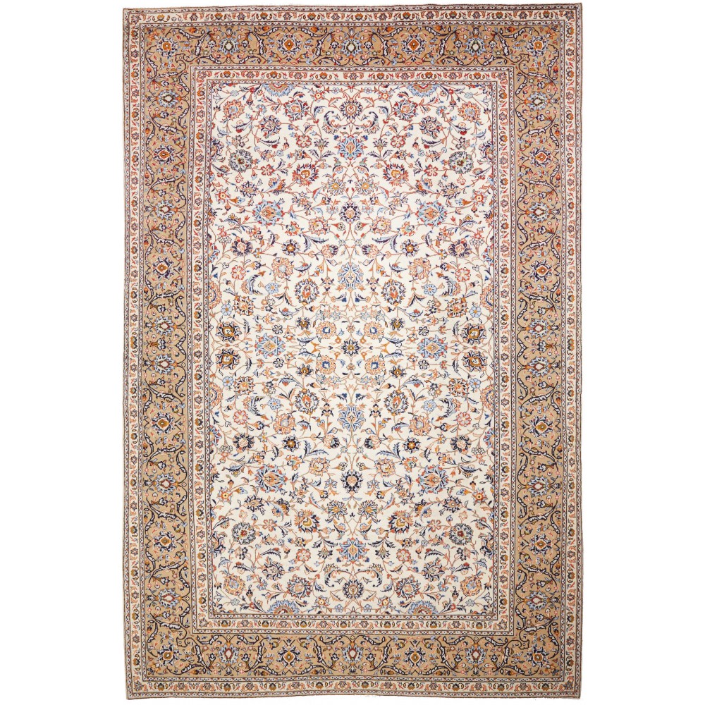 Tappeto Kashan Persia beige grigio 244x370 Tappeto Kashan Persia beige grigio 244x370