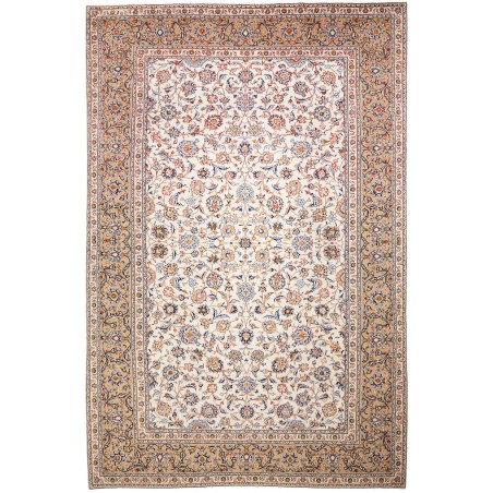 Tappeto Kashan Persia beige grigio 244x370
