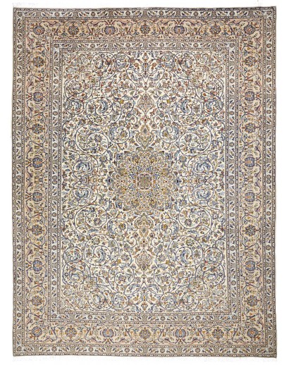 Tappeto Kashan Persia bianco verde 297x393