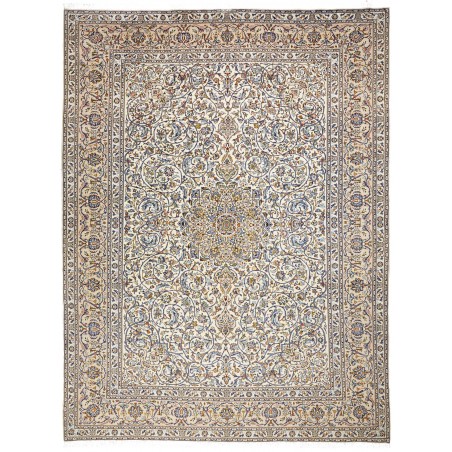 Tappeto Kashan Persia bianco verde 297x393