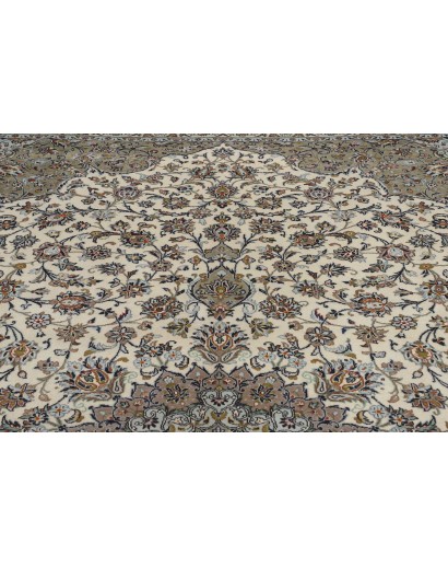 Tappeto Kashan Persia beige bianco 354x490
