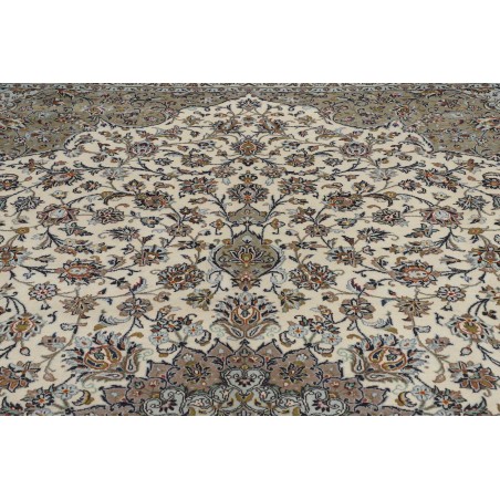 Tappeto Kashan Persia beige bianco 354x490