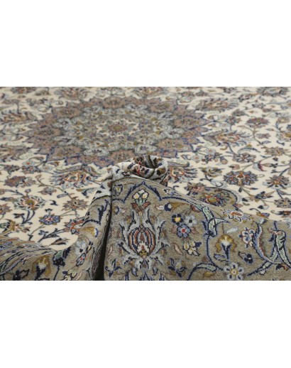 Tappeto Kashan Persia beige bianco 354x490