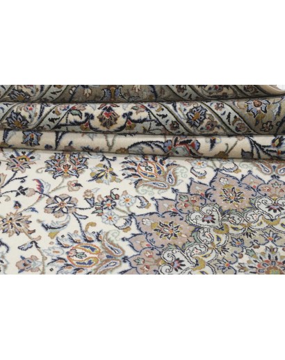 Tappeto Kashan Persia beige bianco 354x490