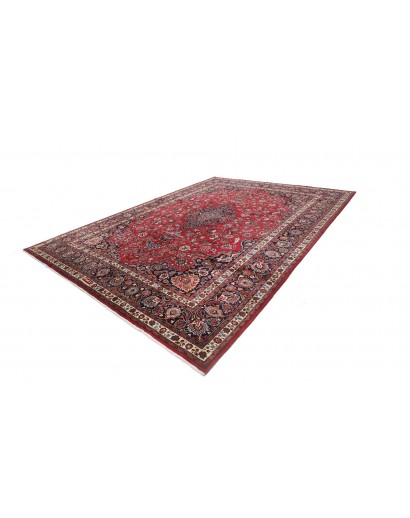 Tappeto Mashad Persia marrone blu 347x487