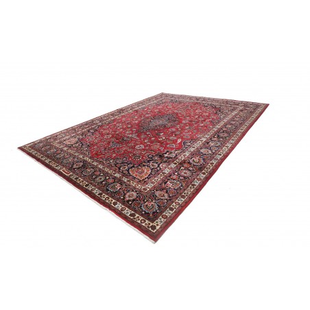 Tappeto Mashad Persia marrone blu 347x487