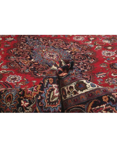 Tappeto Mashad Persia marrone blu 347x487