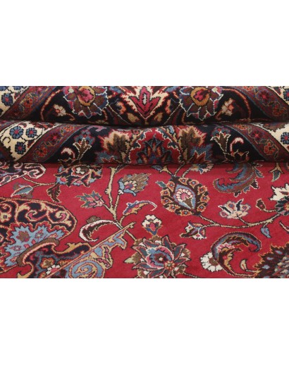 Tappeto Mashad Persia marrone blu 347x487