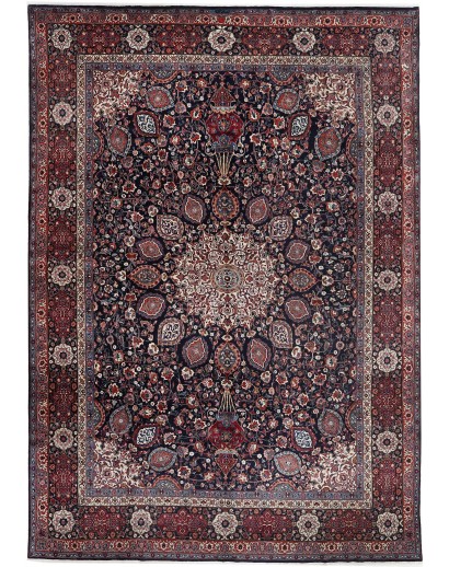 Tappeto Mashad Persia grigio beige 346x503